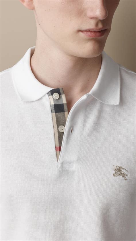 burberry mens polo price|white Burberry polo shirt men's.